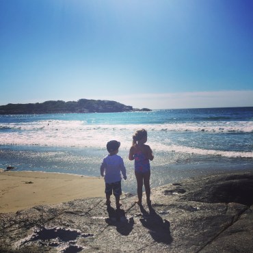 Emmy and Ryder Kai Sanborn. Good Harbor Beach .