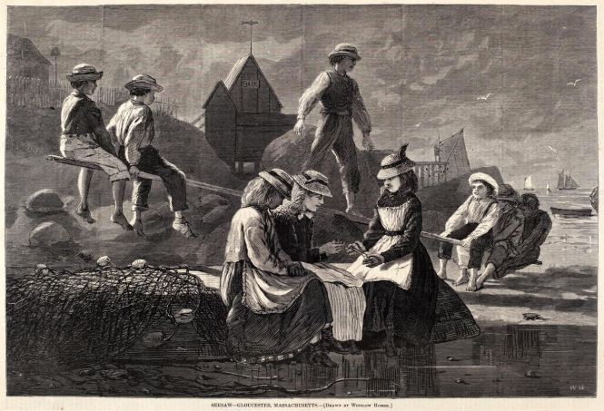 Seesaw, Gloucester. published 1874. Winslow Homer (1836-1910)